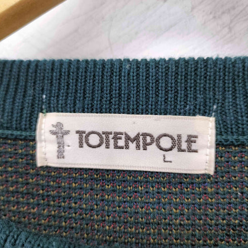 TOTEMPOLE 刺繍キャラクターニット メンズ import:L